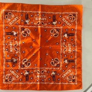 Bandana Levis Cowboy Paisley Made in USA Wash Fast orange LVC Vintage